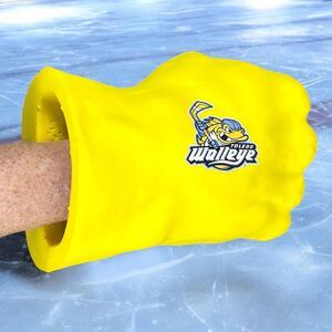 Toledo Walleye Foam FAN FIST Yellow Beverage Holder Hulk Hand Can Koozie Hockey